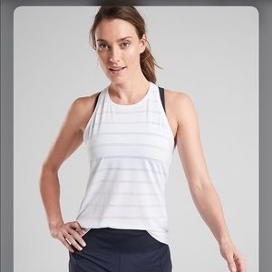 NWT Athleta High Neck Chi Double Stripe Tank